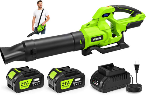 Leaf Blower, Handheld Electric Leaf Blower with 5 Speed Modes, Green