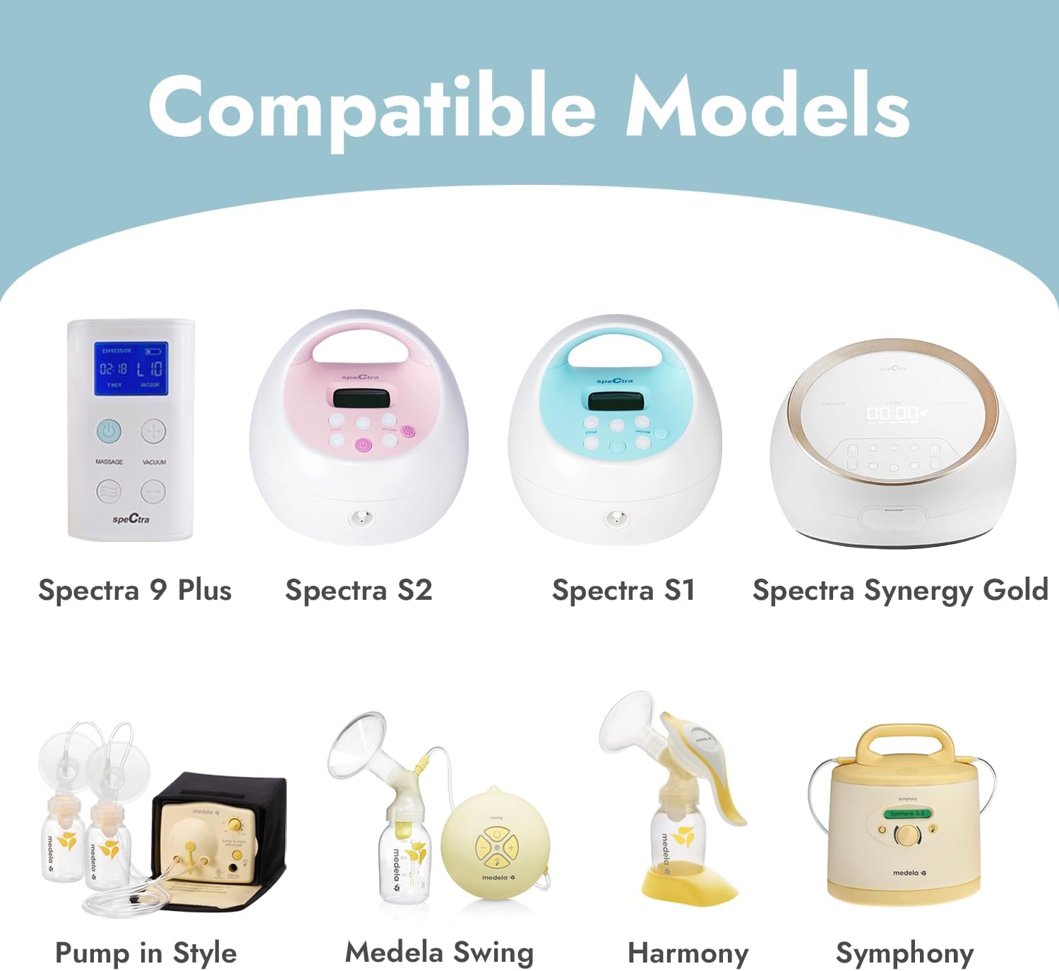 [6-Count] Papablic Duckbill Valves, Replacement Milk Valves Compatible with Spectra S1 S2 & Medela Breast Pumps Parts Accessories, BPA & DEHP Free, Food-Grade Silicone, Easy to Clean, White