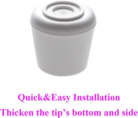 Furnigear Chair Leg Tips Caps Non-Slip Rubber Leg Tips 5/8” Inner Diameter Chair Leg Floor Protectors Round White, 20 Pack