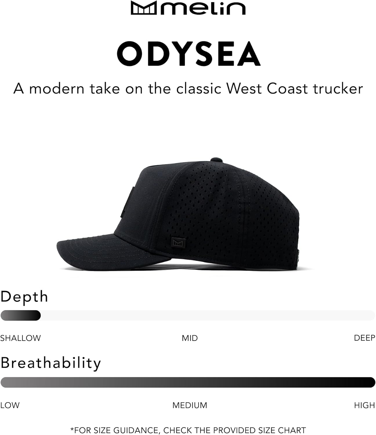 melin Odysea Stacked Hydro, Men's Performance Snapback Hat