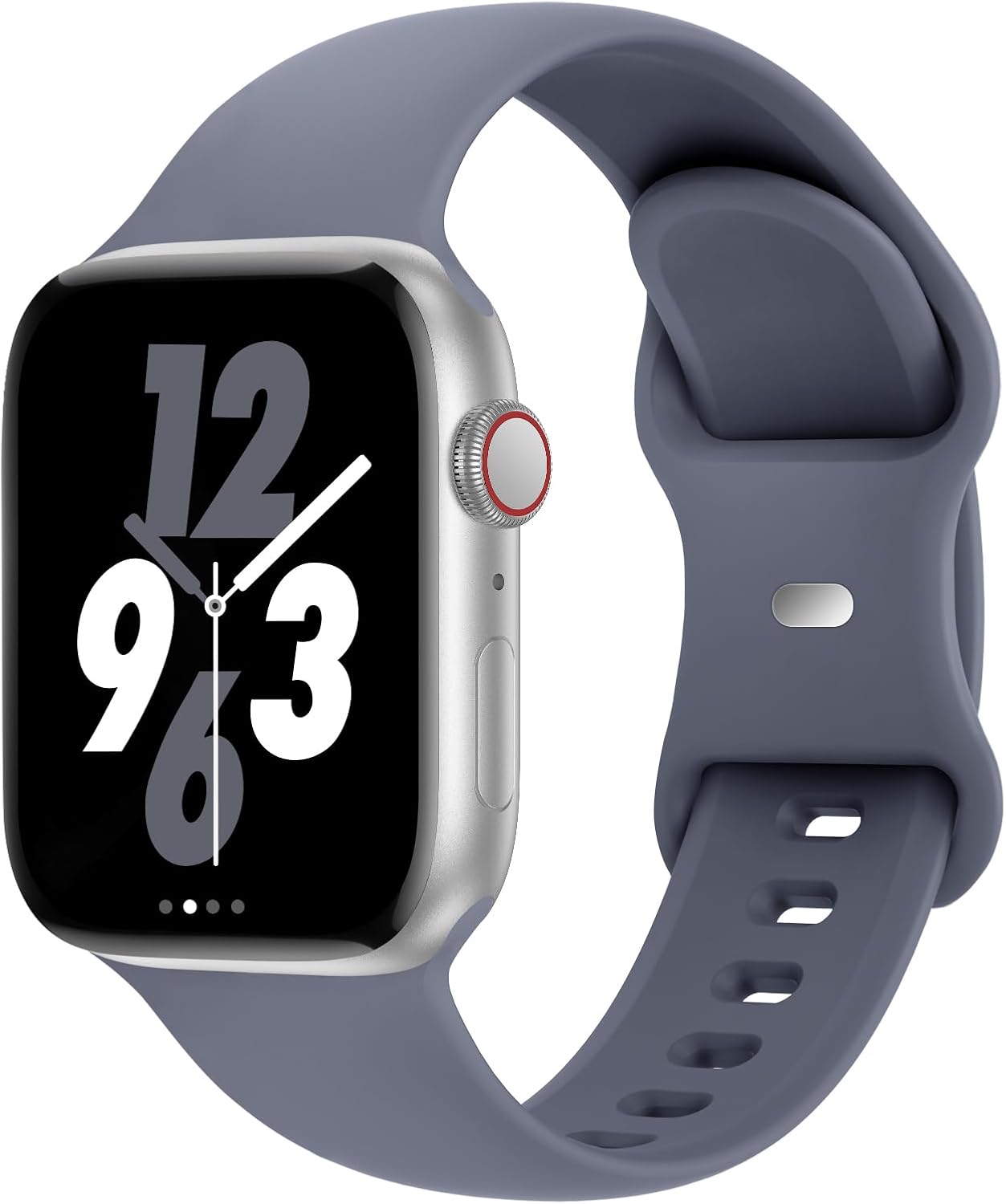 Sport Band Compatible with Apple Watch 38mm 40mm 41mm 42mm 44mm 45mm 46mm 49mm, Replacement Soft Silicone Strap Wristbands for iWatch Series 11/10/9/8/7/6/5/4/3/2/1 Ultra SE Women Men, Blue Gray