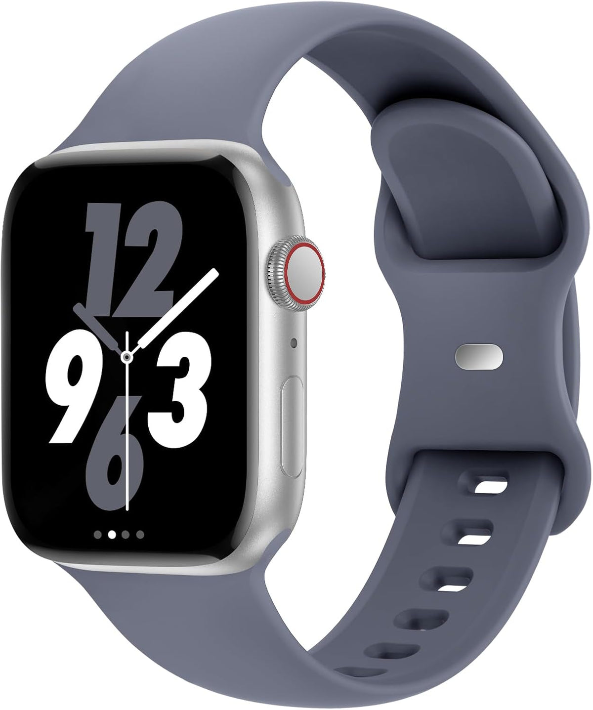 Sport Band Compatible with Apple Watch 38mm 40mm 41mm 42mm 44mm 45mm 46mm 49mm, Replacement Soft Silicone Strap Wristbands for iWatch Series 11/10/9/8/7/6/5/4/3/2/1 Ultra SE Women Men, Blue Gray