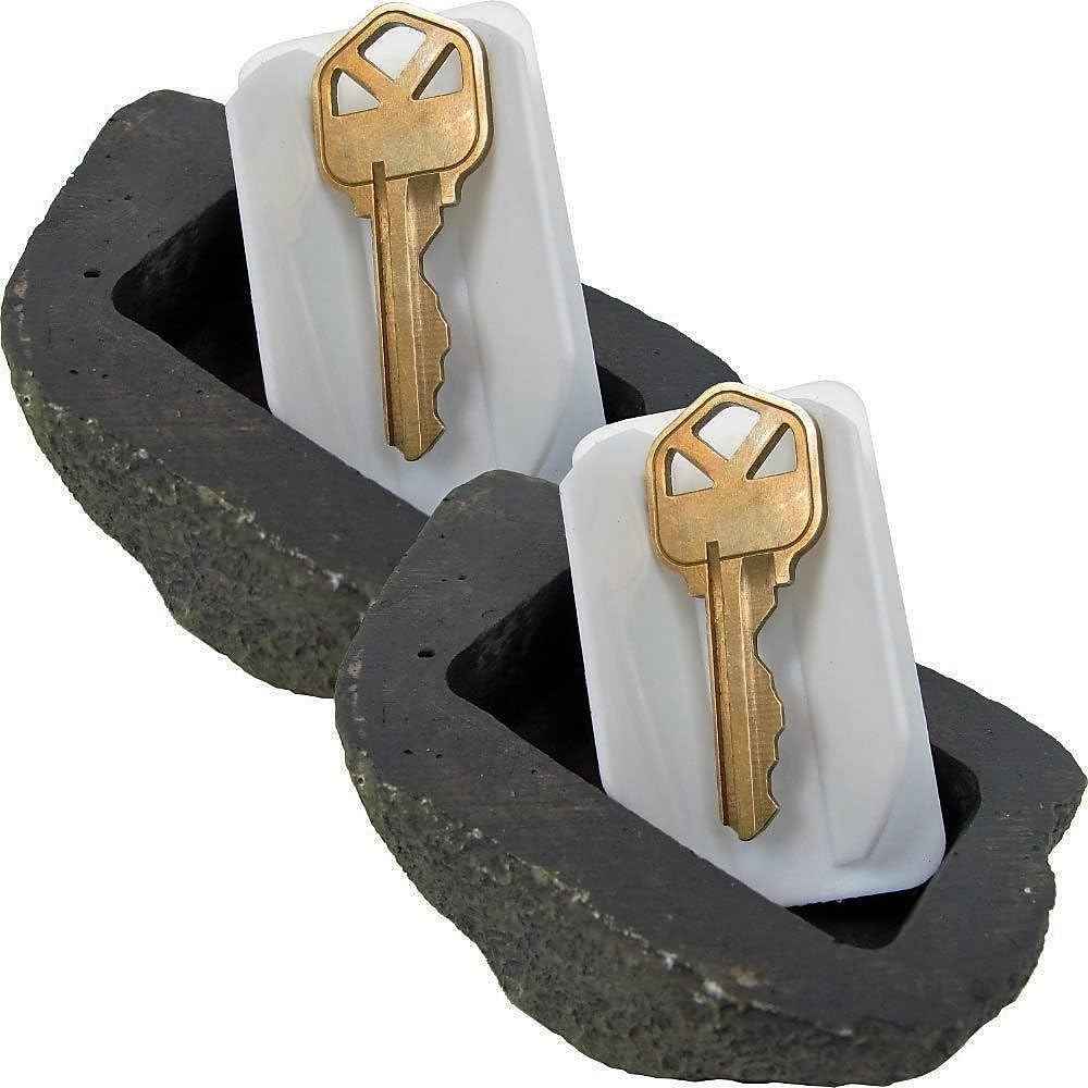 Hide a Key Outside Fake Rock - Looks & Feels like Real Stone - Safe for Outdoor Garden or Yard, Spare Key Storage, Weatherproof Key Holder, Blends with Landscaping by Rampro