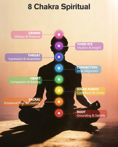 NDLT Portable Electronic Tibetan Singing Bowl, 8 Chakra Modes with 8 Chakra Cycle Play Mode, Auto/Manual Mode, Vibration & Built-in Timer, USB-C Rechargeable Meditation Device