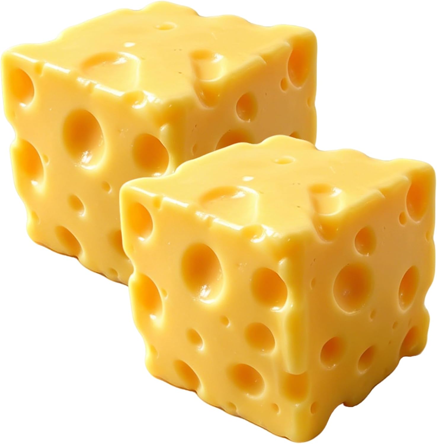 Cheese Squishy Stress Relief Original Sensory Food Squishy Stress Relief Fidget Toy Stress Balls for Adults (Yellow-2PCS)