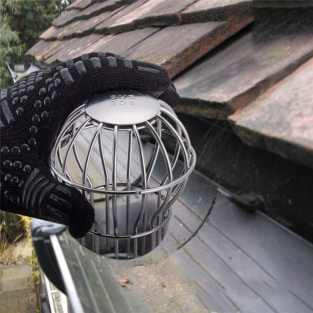 Gutter Guard, Stainless Steel Filter Strainer Fits for 2" ~ 6" Round Downspout,Gutter for PROTECTION 304 Stainless Steel Drainage Ditch Mesh Cover(160MM)