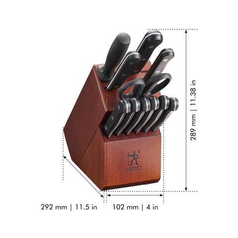 Henckels Solution 12-Pc Knife Set, Razor-Sharp, German Engineered, Brown