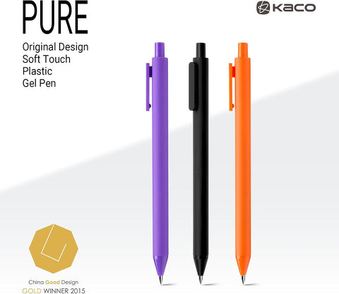 Kaco PURE Gel Pens Color Ink 20PCS Assorted 0.7mm Aesthetic Stationery Pen