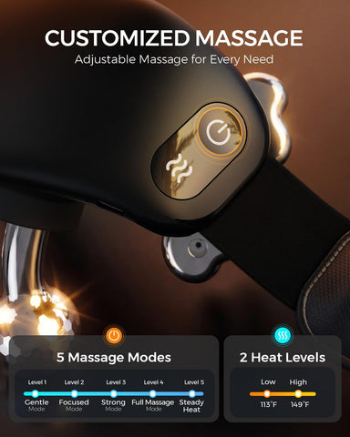 Upgraded Neck Massager for Pain Relief Deep Tissue with Heat