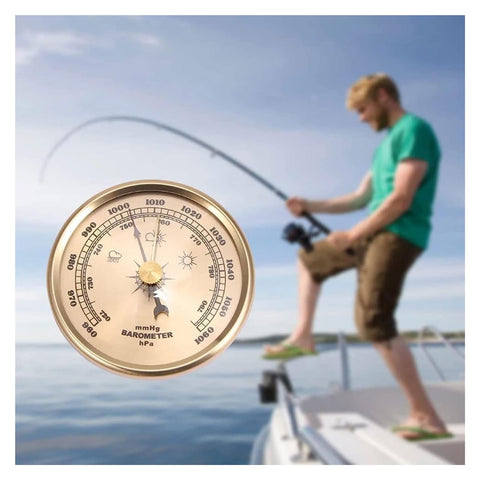 DXYOYONGMZ 3 in 1 Barometer, Traditional Barometer, Round Dial Air Weather Station, Gold