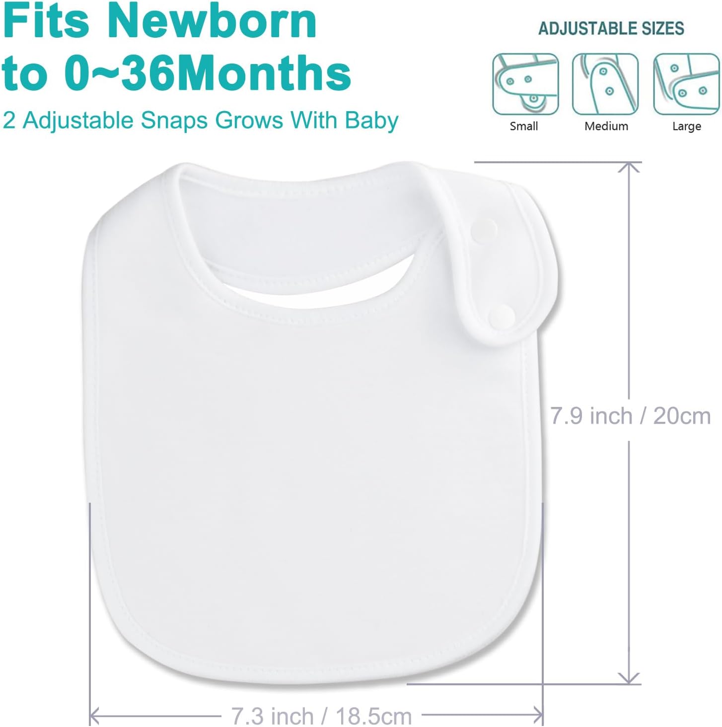Baby Bibs Soft and Absorbent Cotton Bandana Bibs Set for Boys Girls Newborn Unisex Plain Color 3-36 Months