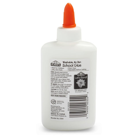 Elmer's Liquid School Glue, Slime & Craft, Safe and Non-Toxic, Washable, White, 4 Ounces Each, 12 Count - For Classroom, Home, Office, Teacher Supplies, #1 Teacher Brand