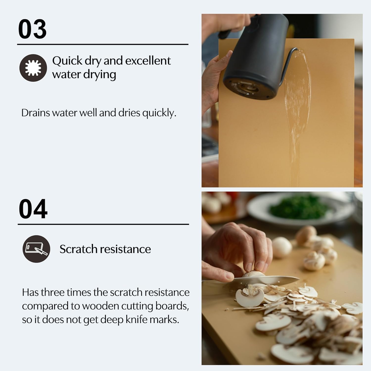 Asahi Cookin Cut Rubber Cutting Board, NE05103, Home Use, Made in Japan LL 16.5 x 9.8 x 0.5 inches (42cm x 25cm x 1.3cm)