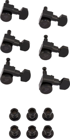 Fender Deluxe Locking Staggered Guitar Tuners, Guitar Accessories, Black