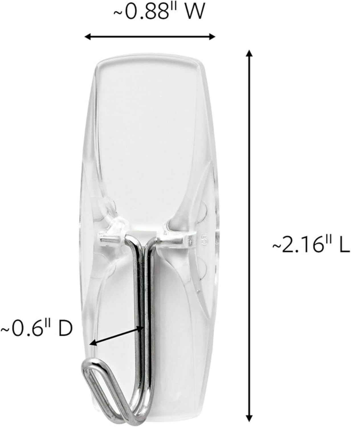 Command Medium Clear Wire Hooks, 10 Hooks, 12 Strips