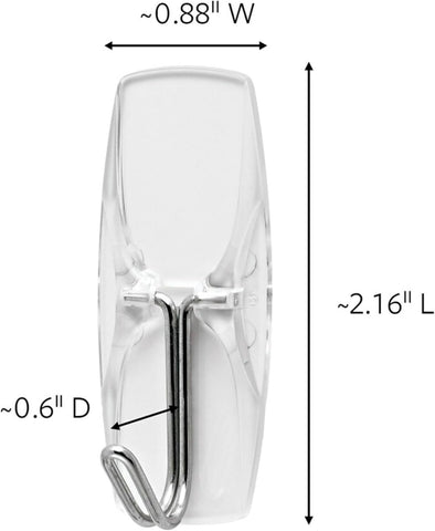 Command Medium Clear Wire Hooks, 10 Hooks, 12 Strips