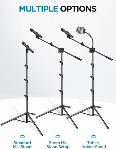 InnoGear Mic Stand Floor Tablet Phone Holder Tripod Microphone Boom Arm