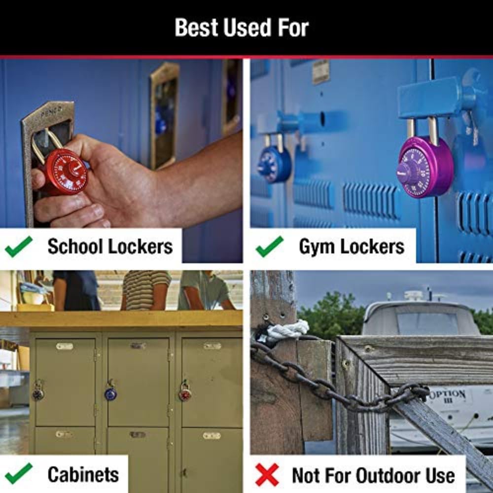 Master Lock Combination Padlock, Locker Lock, for Gym and School 1530DCM