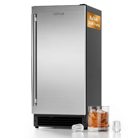 COTLIN Under Counter Ice Maker with Built-in Drain Pump & Spray Ice Tech