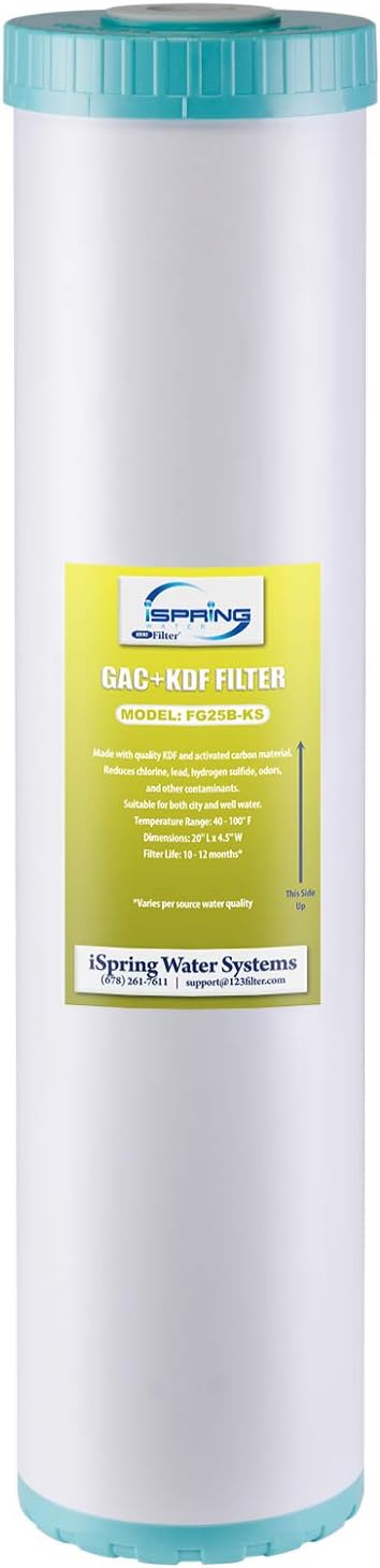 iSpring FG25B-KS Heavy Metals Reduction Whole House Water Filter