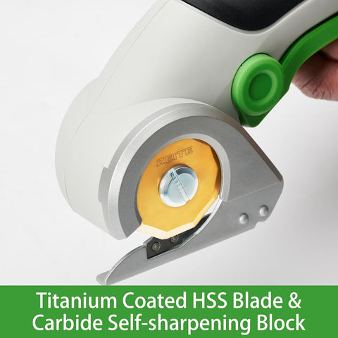 ZEITE Electric Cordless Scissors with Titanium Coated HSS Blades