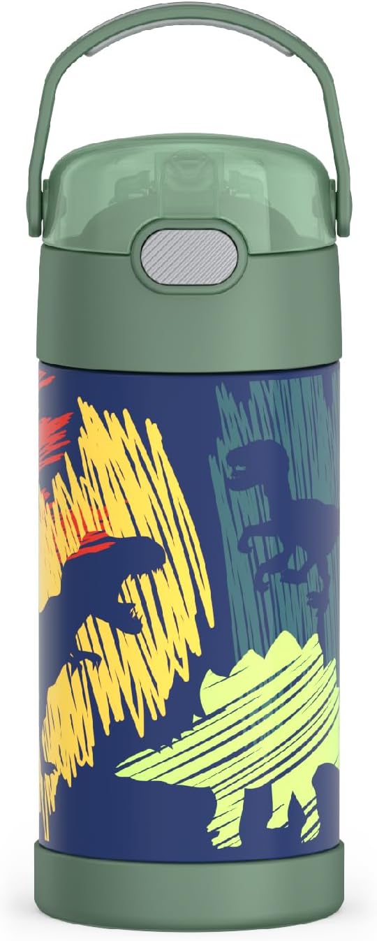 THERMOS FUNTAINER Water Bottle with Straw, 12oz, Dinosaurs
