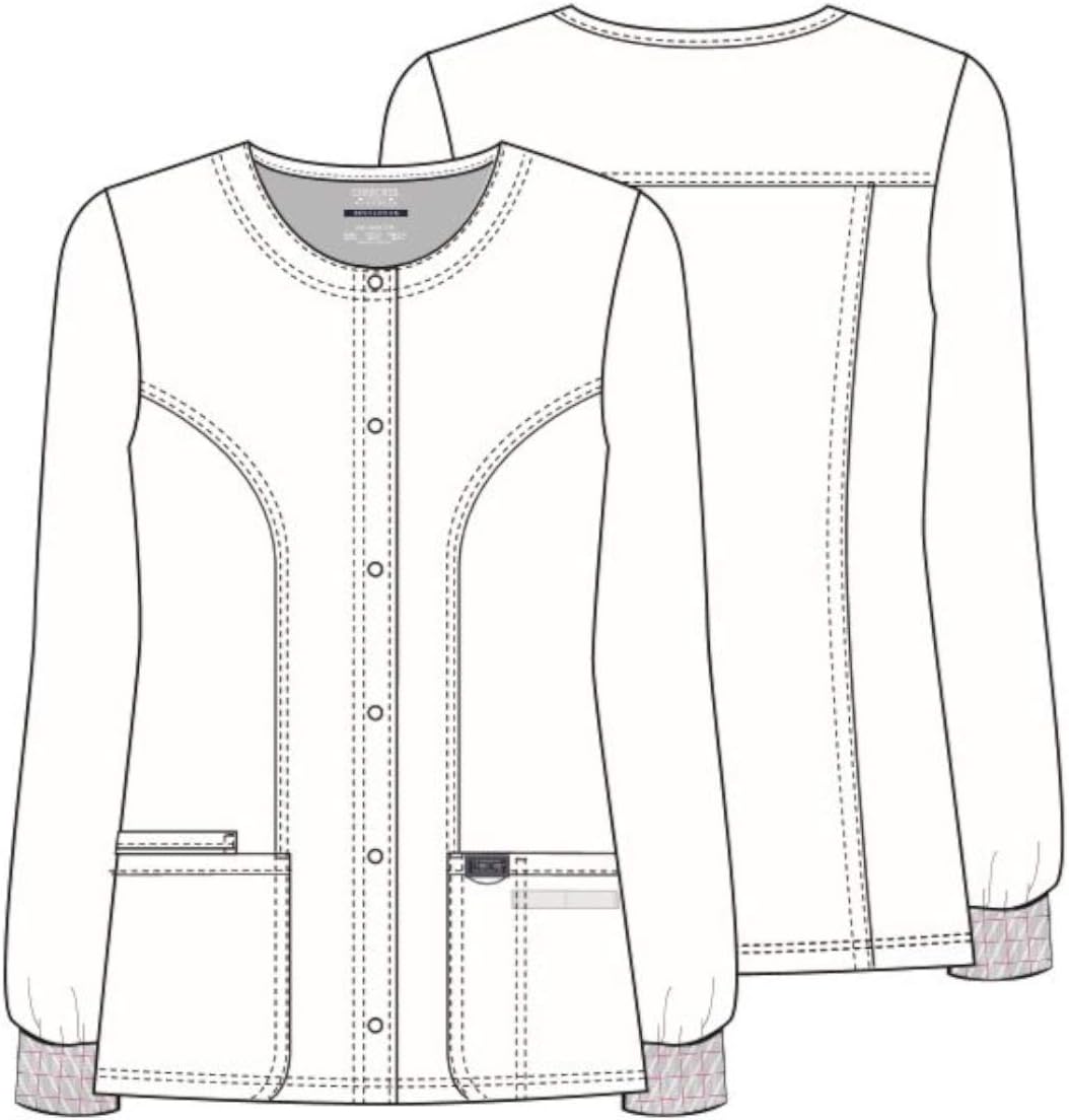 Cherokee WW Revolution Scrub Jackets for Woman Snap Front Nurse Jacket