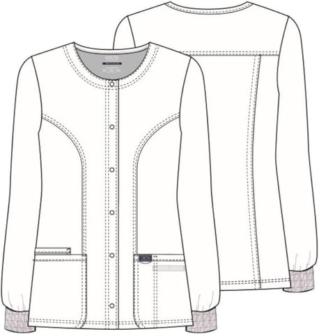 Cherokee WW Revolution Scrub Jackets for Woman Snap Front Nurse Jacket