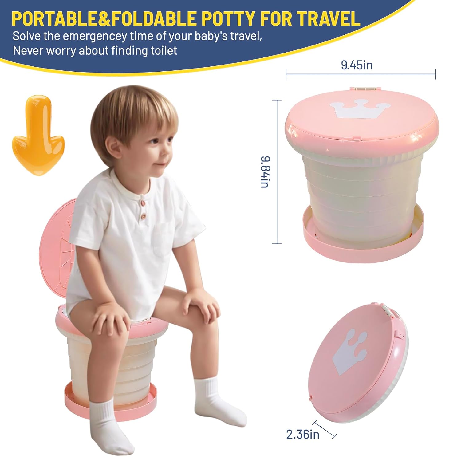 Portable Potty for Toddler,Travel Potty Seat for Toddler,Travel Toilet Kids