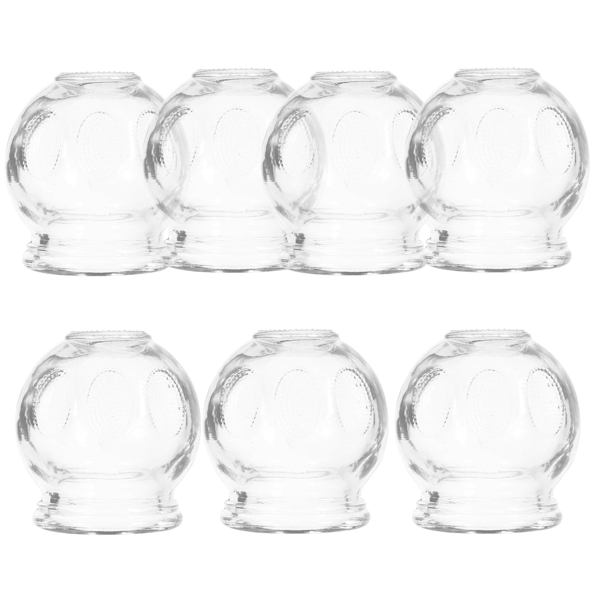 Mipcase 7 Pcs Glass Cupping Set, Chinese Acupoint Glass Fire Cupping Kit for Massage Therapy, for Myofascial Massage, Muscle