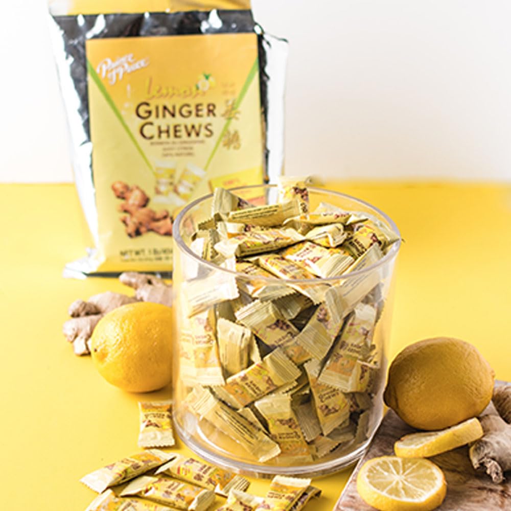 Prince of Peace Ginger Chews With Lemon, 1 lb. – Candied Natural Candy