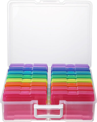 novelinks Photo Storage Box and 16 Inner 4" x 6" Photo Storage Containers