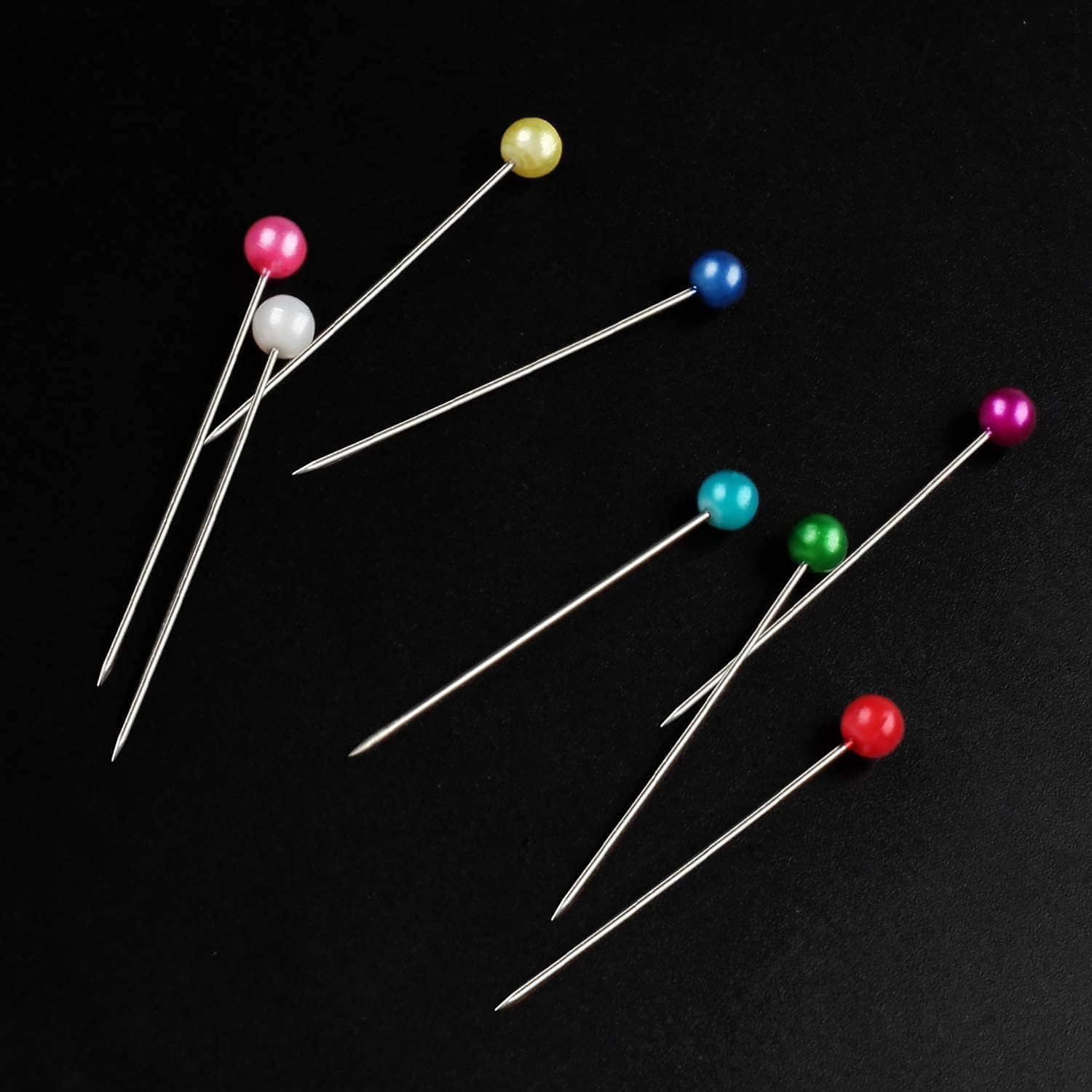600 PCS Straight Pins 1.6 in Pearlized Ball Head Sewing Pins for Fabric DIY Sewing Pins Crafts