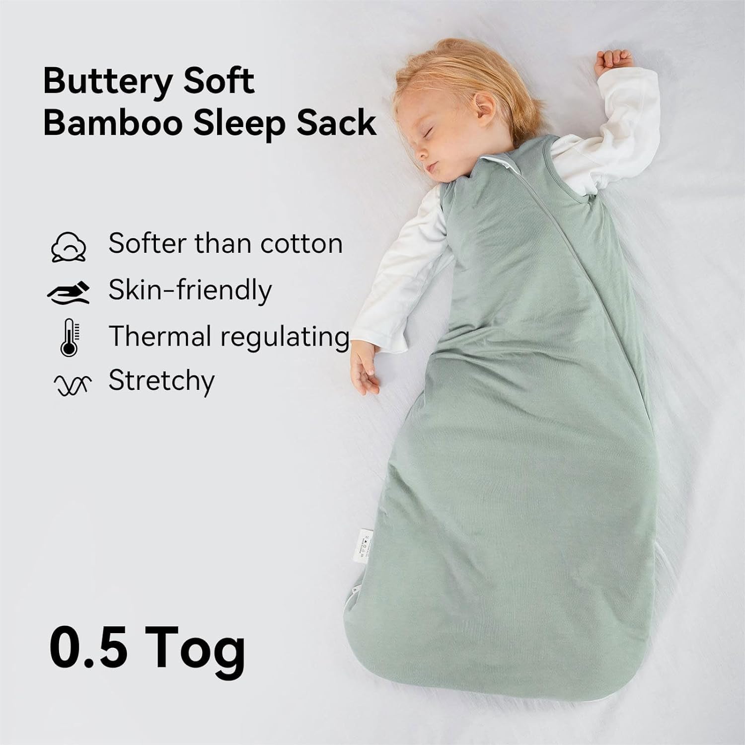 BubblePanda Rayon Made from Bamboo Sleep Sack 12-18 Months 0.5 Tog Baby