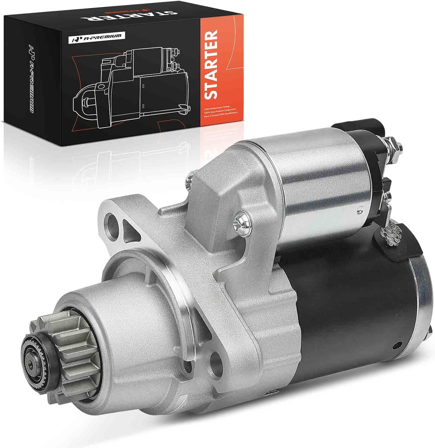A-Premium Starter Motor, 12V 1.7KW 13 Teeth Counterclockwise