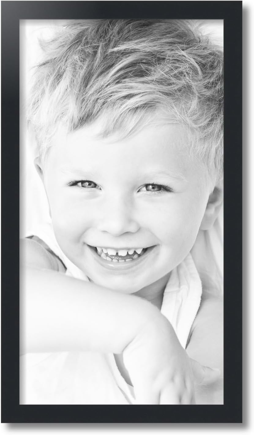 ArtToFrames 14x26 Inch Black Picture Frame, This 1.2500 Inch Custom Poster Frame is Black - Comes with Acrylic and Corrugated Backing (2WOMFRBW72079-14x26)
