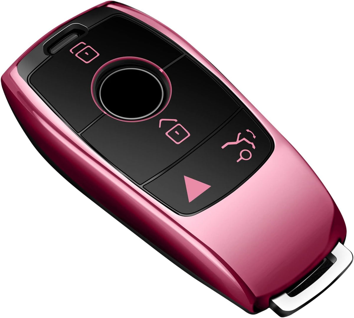 Tukellen for Mercedes Benz Key fob Cover,Special Soft TPU Key Case Protector Compatible with 2021-2026 GLE GLS GLA AMG GT,2019-2023 E-Class A-Class C-Class G-Class CLS 2018-2021 S-Class-Pink