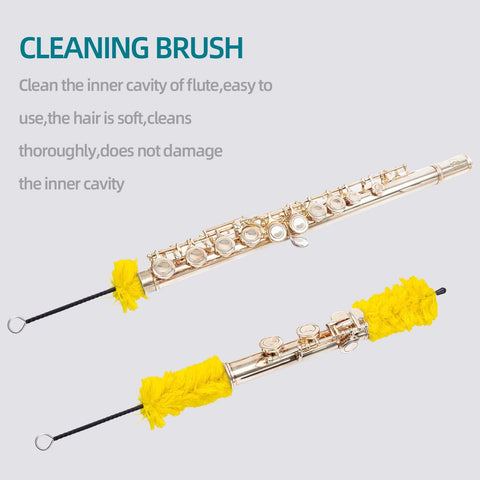 8 Pieces Yellow Flute Cleaning Kit, Flute Swab