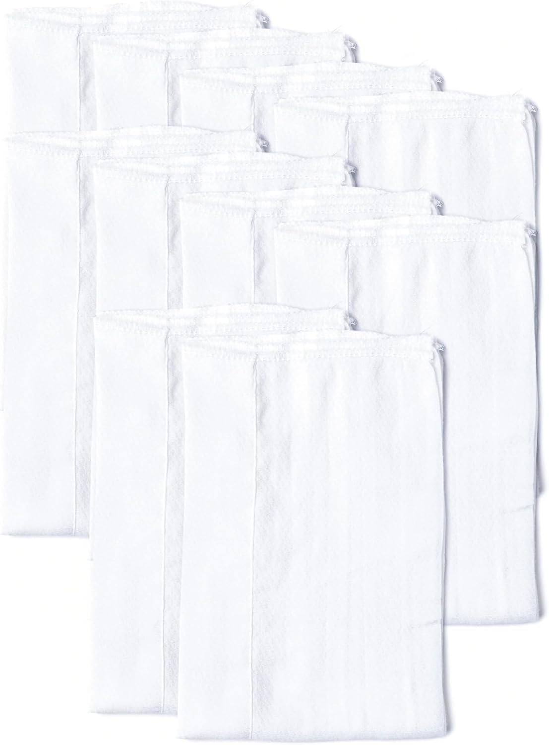 Gerber Unisex Baby Boys Girls Birdseye Prefold Cloth Diapers Multipack White 3-Ply 10 Pack