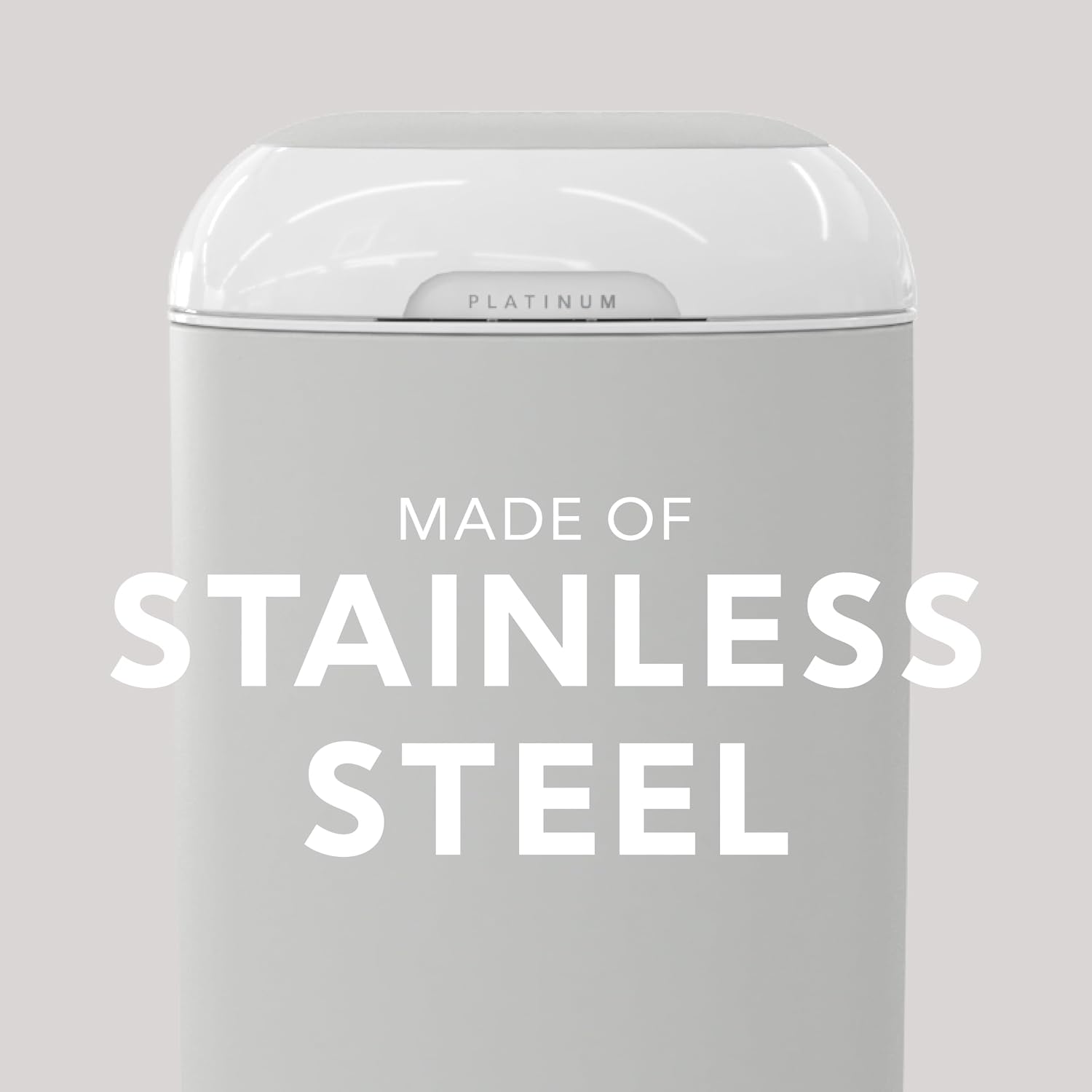 Diaper Genie Platinum Pail (Grey) is Made in Durable Stainless Steel and Includes 1 Easy Roll Refill with 18 Bags that can Last up to 5 Months.