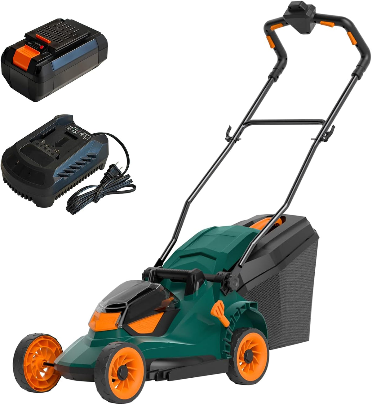 MZK 40V 17-Inch Brushless Lawn Mower, Cordless Push Mower