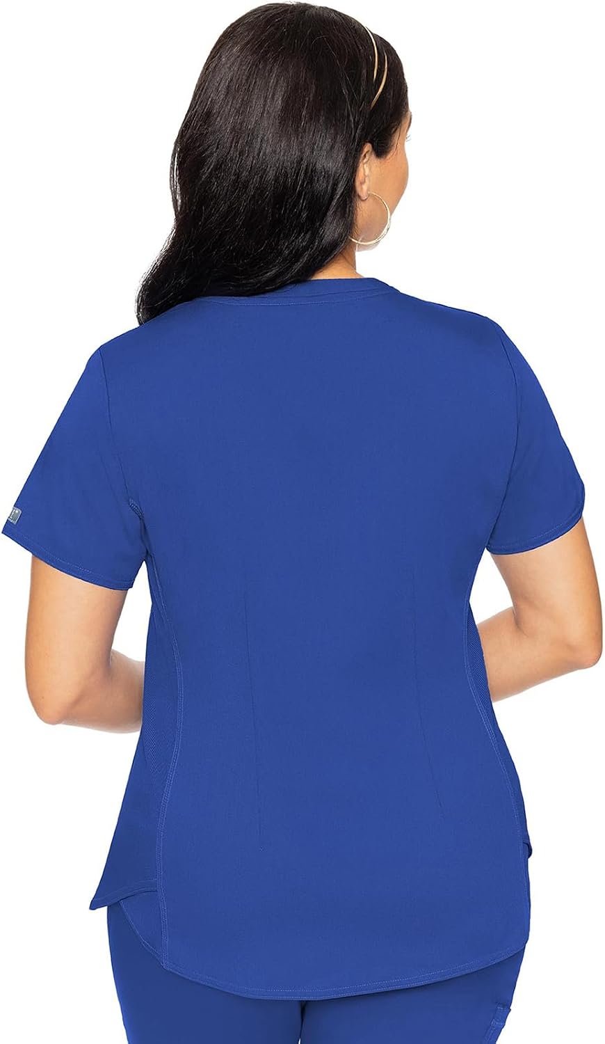 Med Couture Touch V-Neck Scrub Top for Women with 4 Pockets