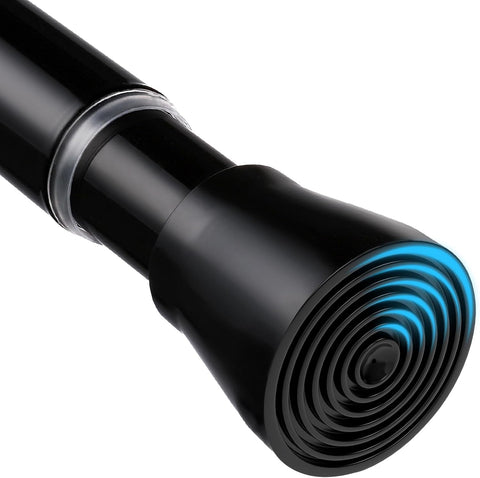 MEXAU Tension Curtain Rod for Windows 16 to 26 Inch, Black