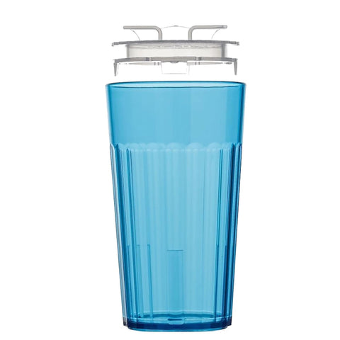 Reflo Smart Cup Bundle (Blue 1-Pack) Montessori Weaning Training for Toddlers, Slow-Spill Open-Cup Design, 360 Rim Flow-Control, Made in USA, BPA-Free, E-Guide via QR Code