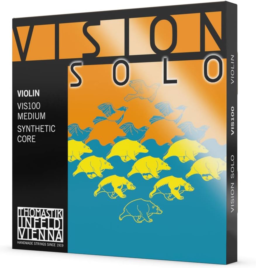 Thomastik-Infeld Vision Solo Violin Strings - High-Tech Synthetic Core for Smooth Bowing and a Quick Response - String Set Includes VIS01 VIS02 VIS03 VIS04 - Made in Vienna