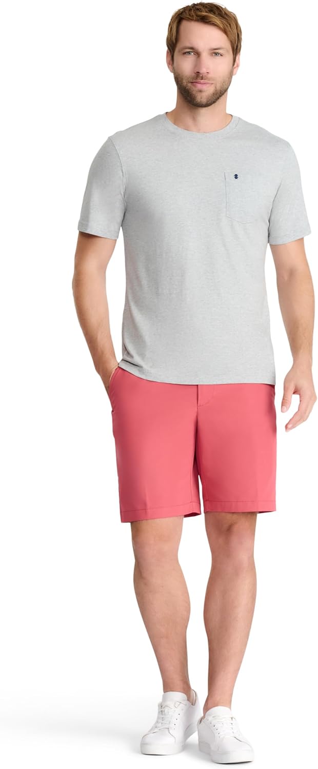 Izod Men's Saltwater Soft Wash Pocket Crew T-Shirt