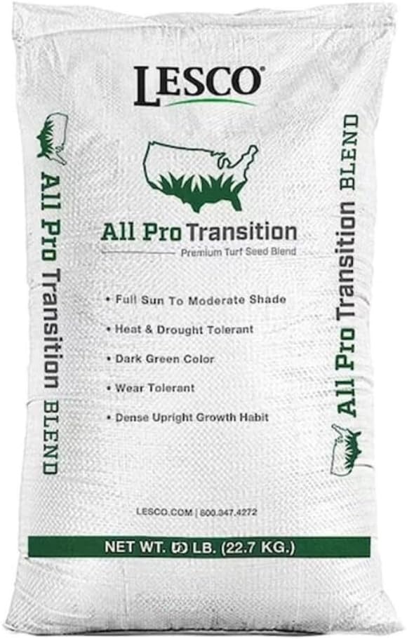Lesco All-Pro Transition Tall Fescue Grass Seed Blend (50 lbs) – Drought-Tolerant, Heat & Shade ResistantLawn Seed for Durable Turf