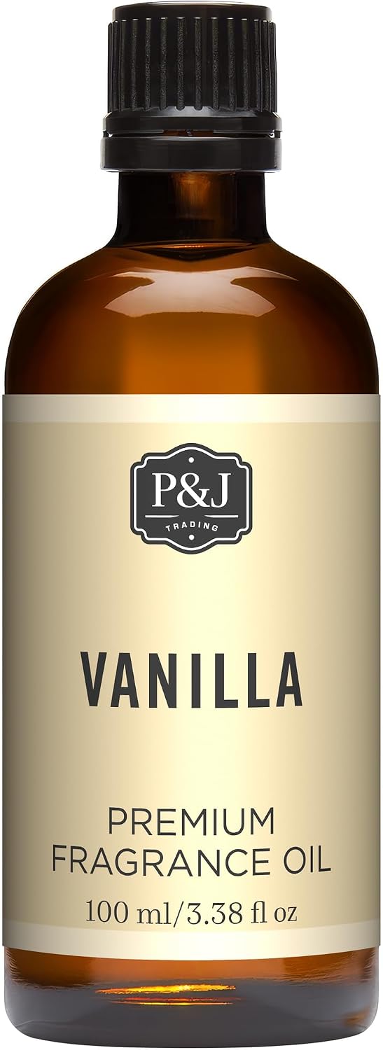 P&J Fragrance Oil - Vanilla 100ml - Candle Scents, Soap Making, Diffuser Oil, Fresh Scents