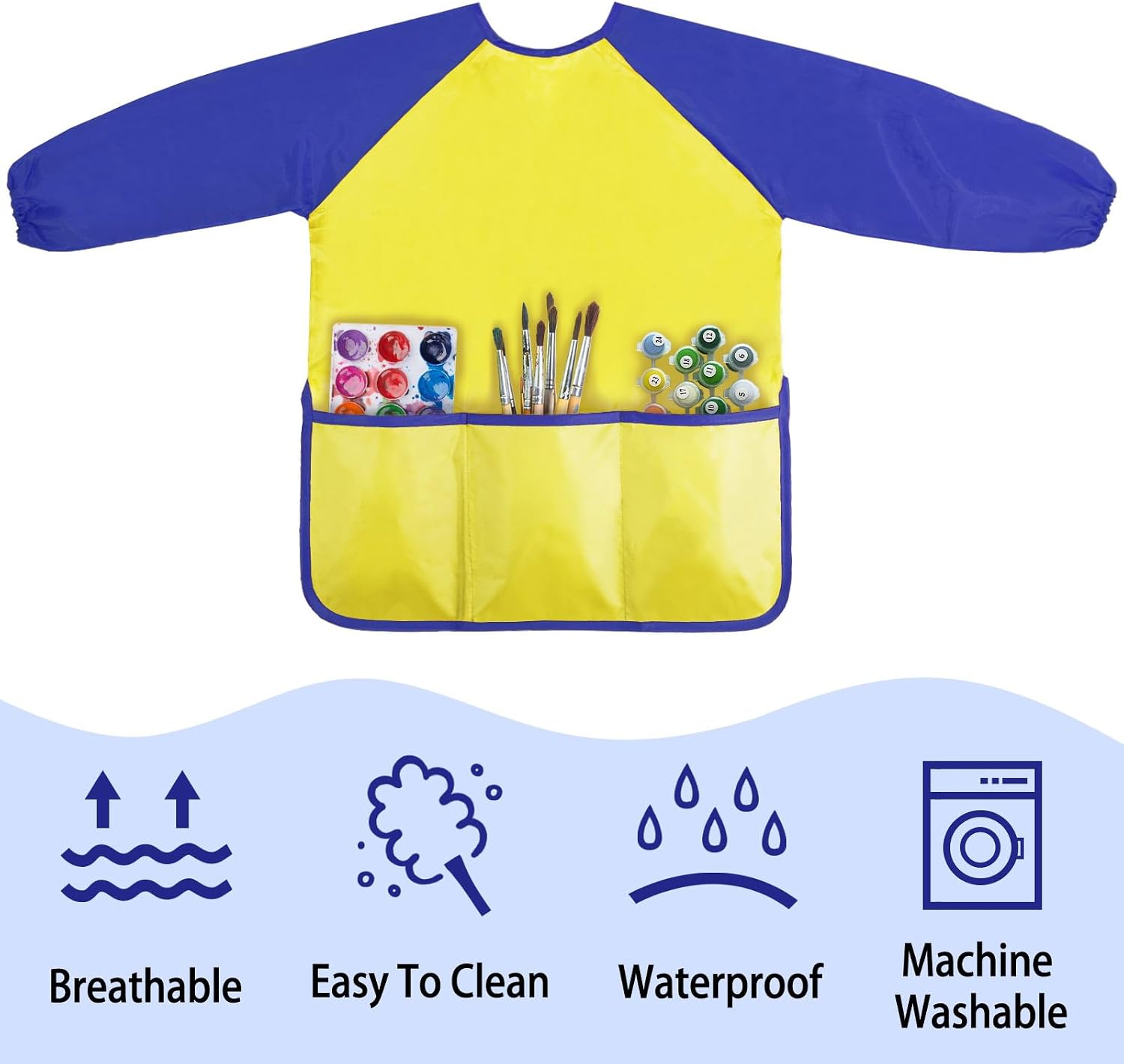 Kopokita Kids Art Smock, Toddlers Painting Apron Children Artist Smock