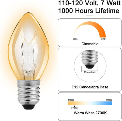 Original Flea Trap Light Bulbs Replacement, 7W, 10 Pack